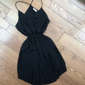 LUSH: Black V Neck Dress